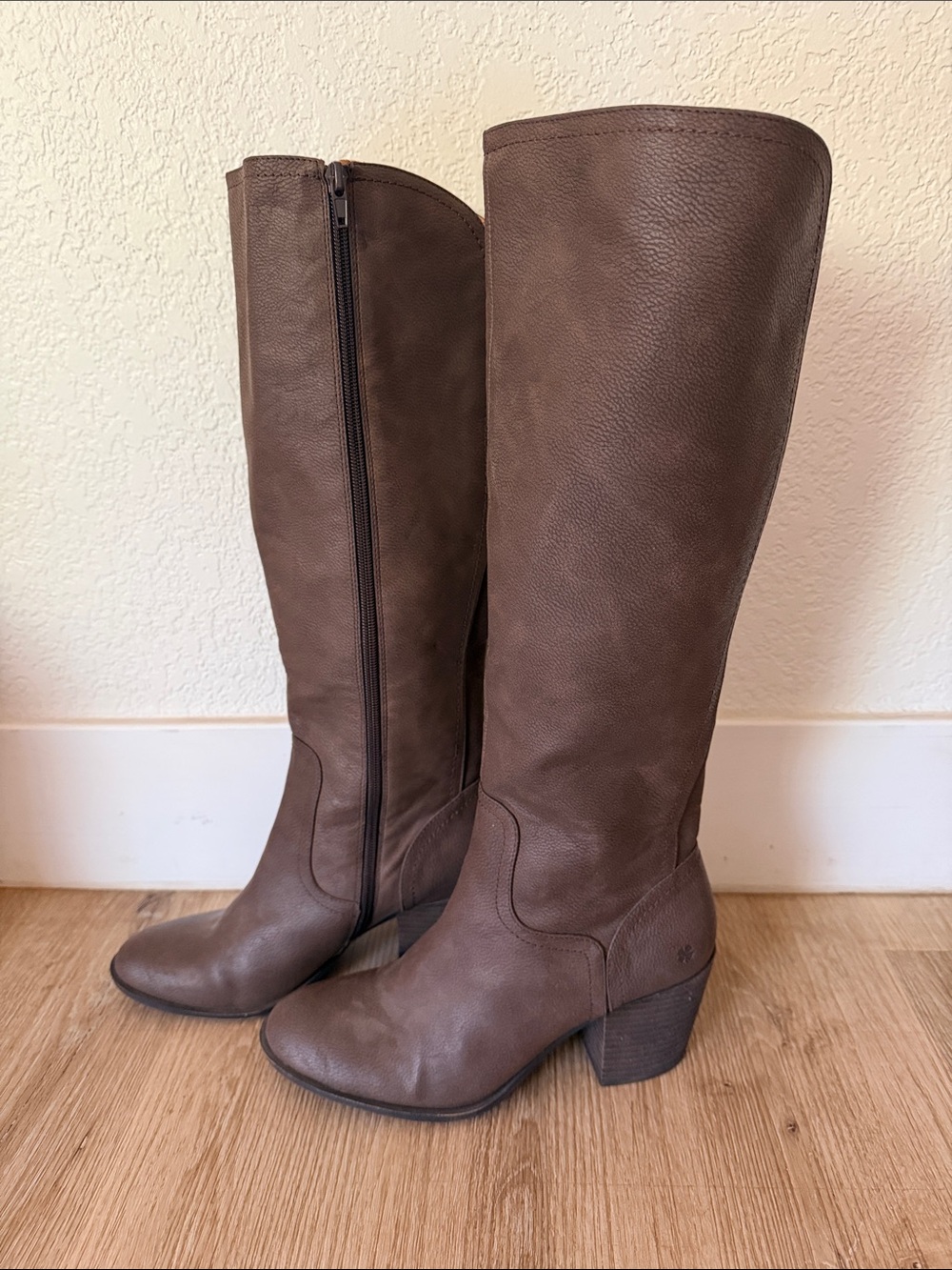 Lucky Brand Tall Brown Leather Knee-High Boots